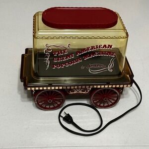 Sunbeam Great American Popcorn Machine Red and‎ Gold Retro Trolley Design Works